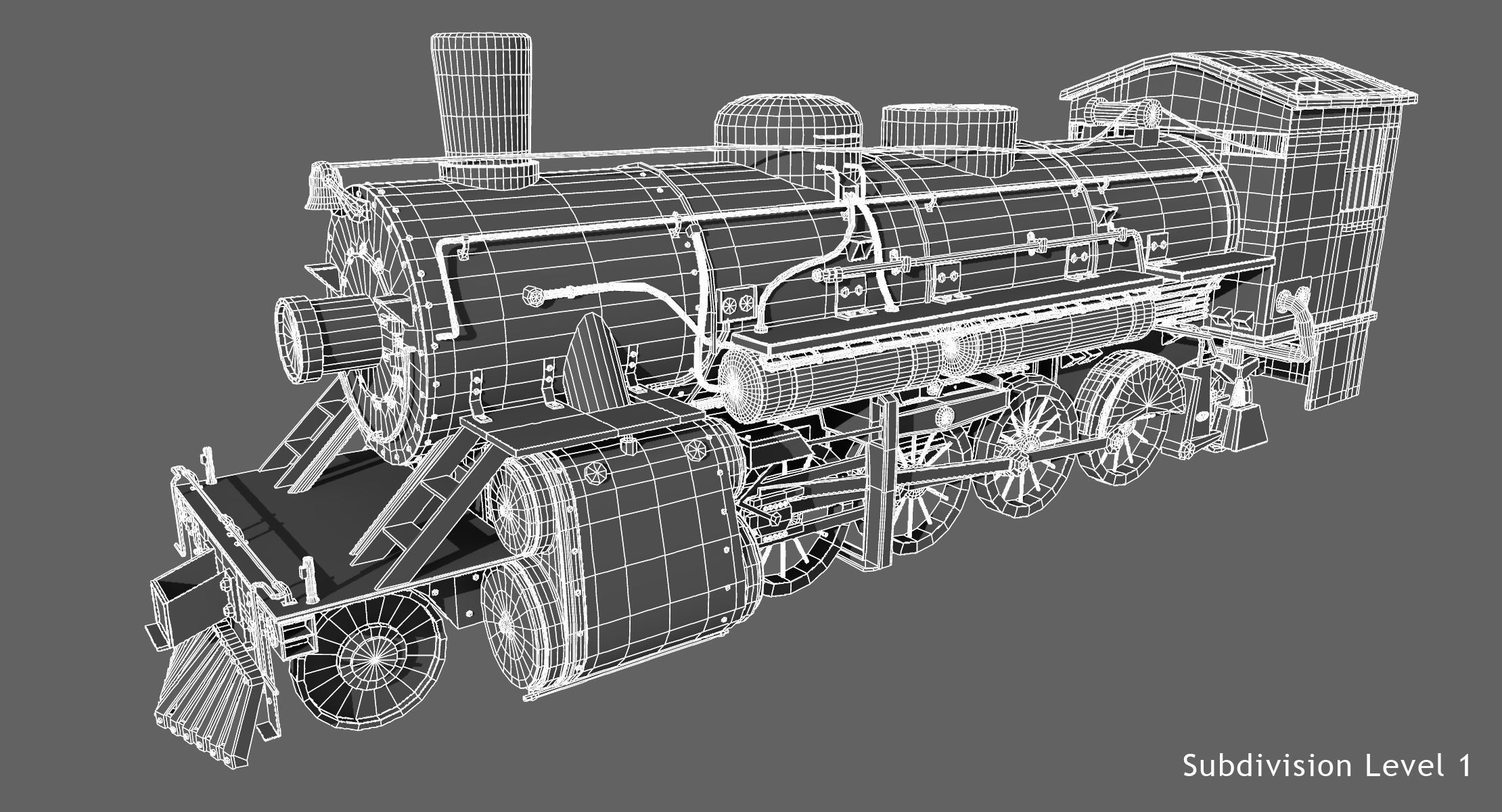 Steam Train Model Only 3D model_8