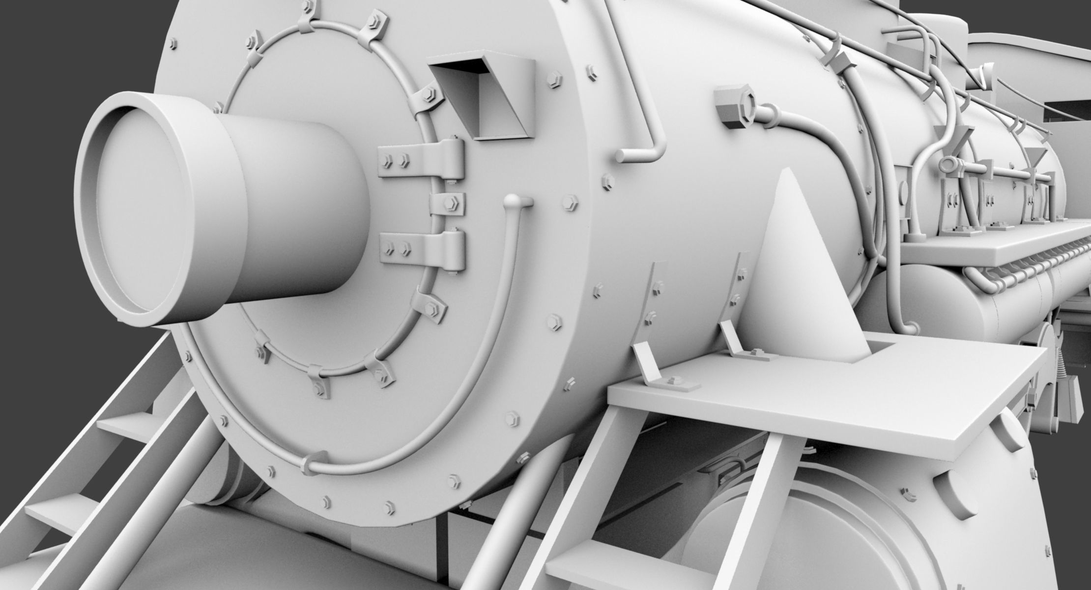 Steam Train Model Only 3D model_3