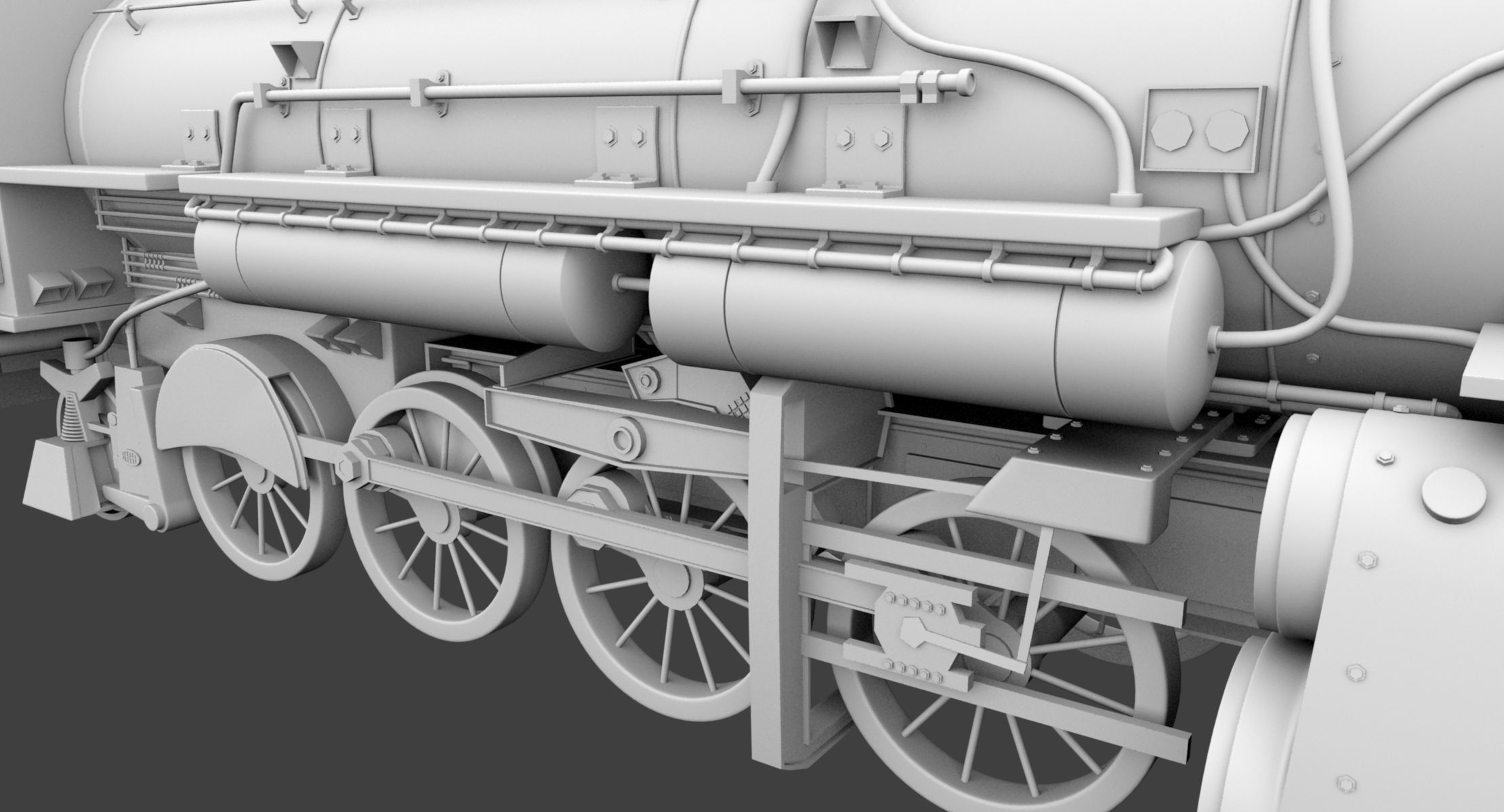 Steam Train Model Only 3D model_2