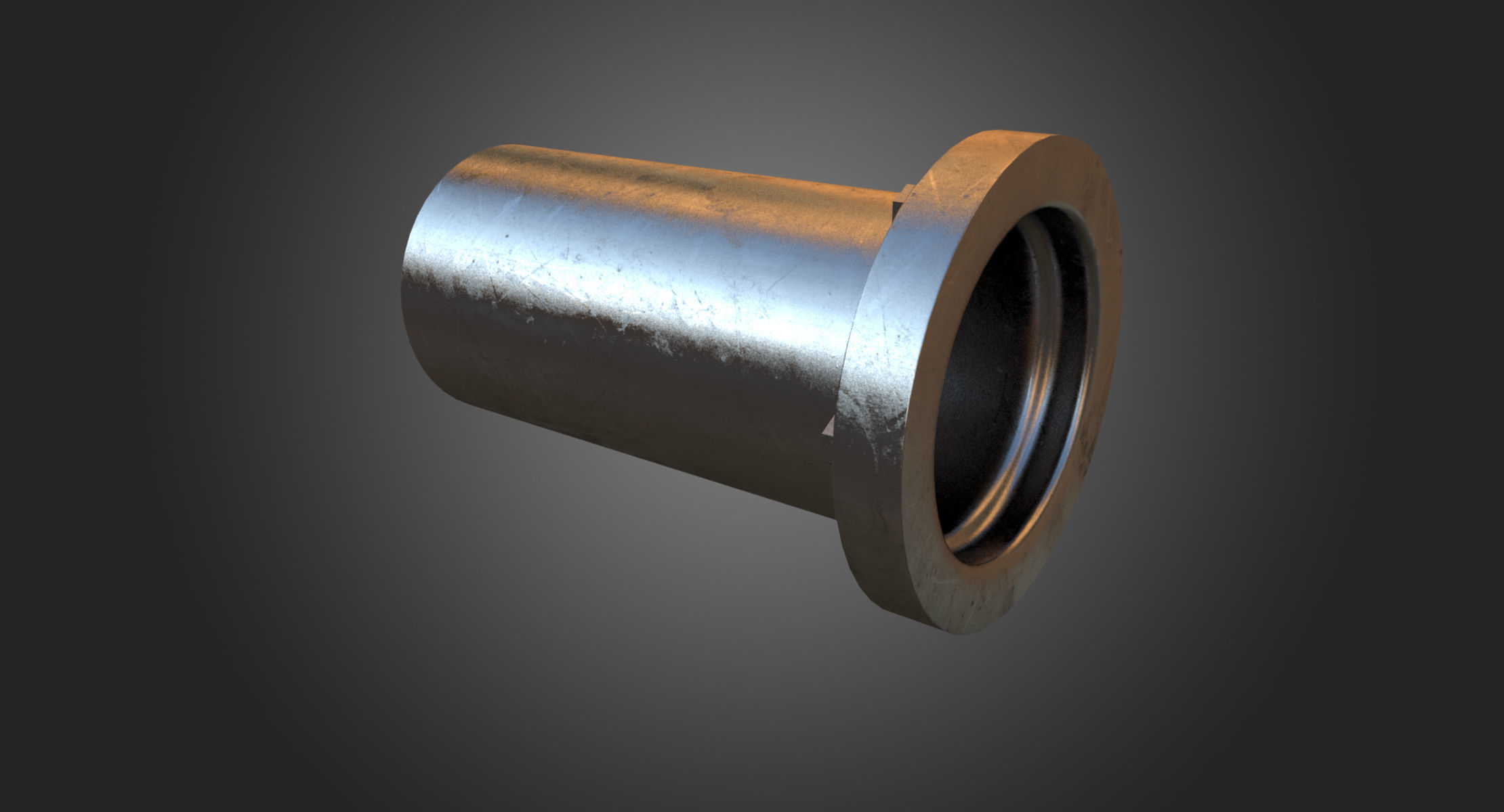 Steel Base Pipe 3D model_2