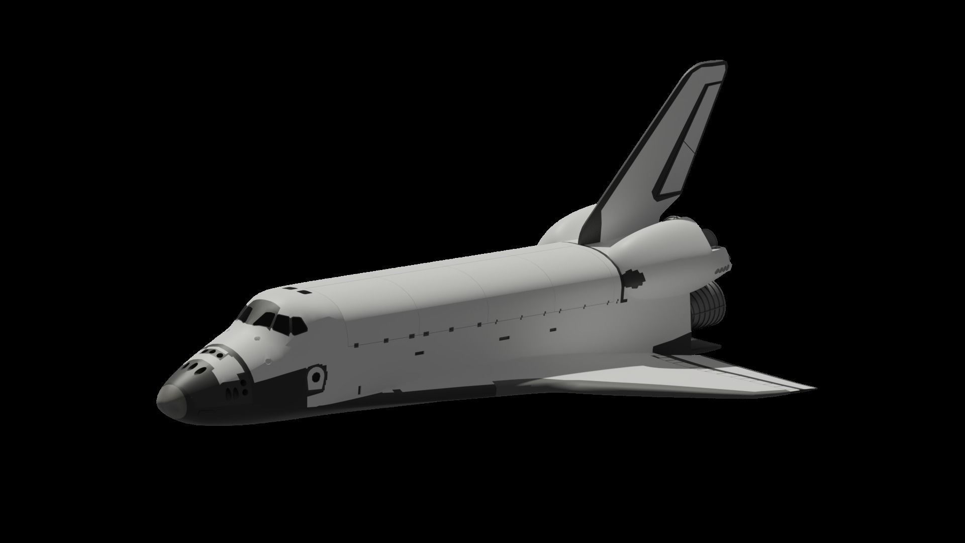 Space Shuttle medium poly FREE Free 3D model_2