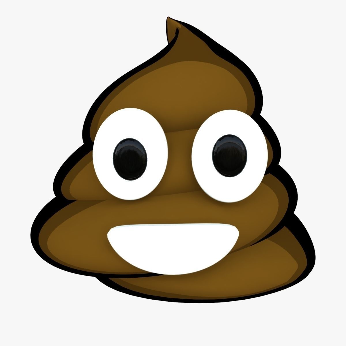Smiling Pile of Poo Emoji 3D model | CGTrader