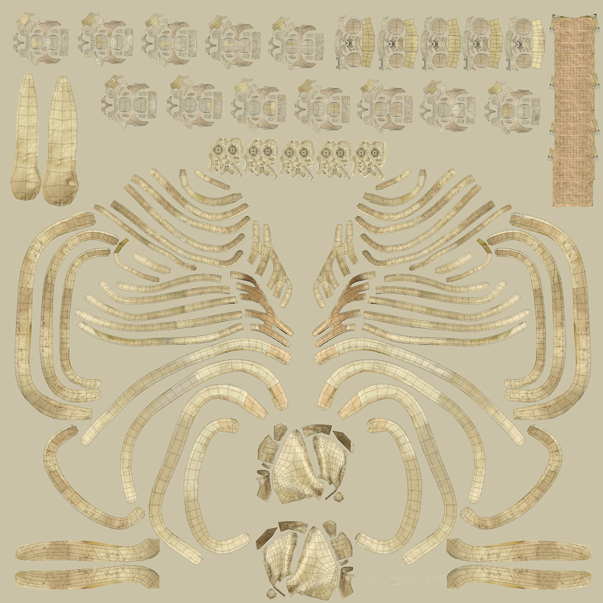 Full Human Spine Rigged 3D model_9