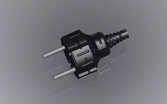 2 pin plug 5A Free 3D model