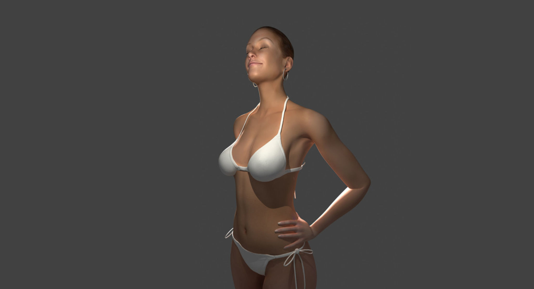 Full Female Body With Skeleton 3D model_3
