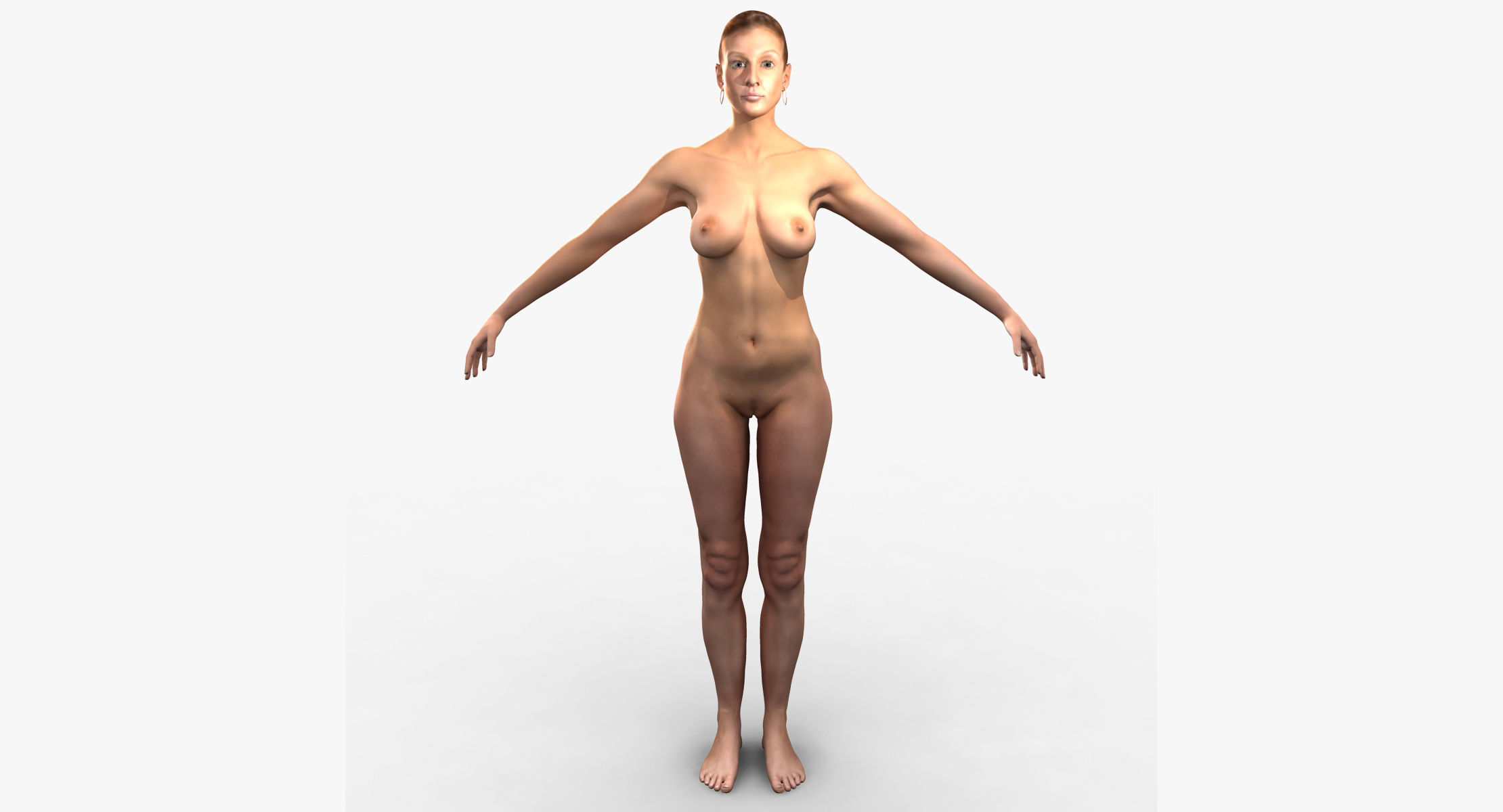 Full Female Body With Skeleton 3D model_5