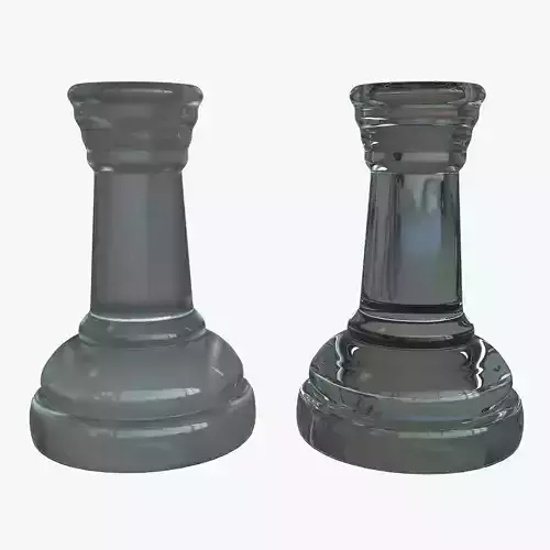 Rook Chess Pieces Glass 3D model