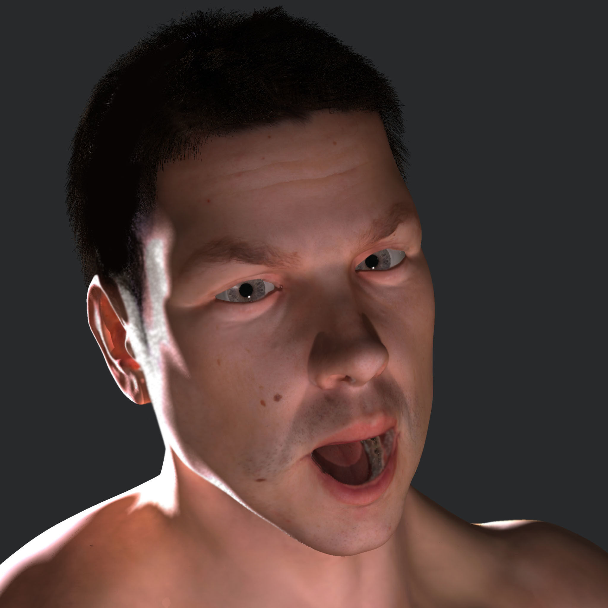 White and African American Male Full Body Collection 3D model_13