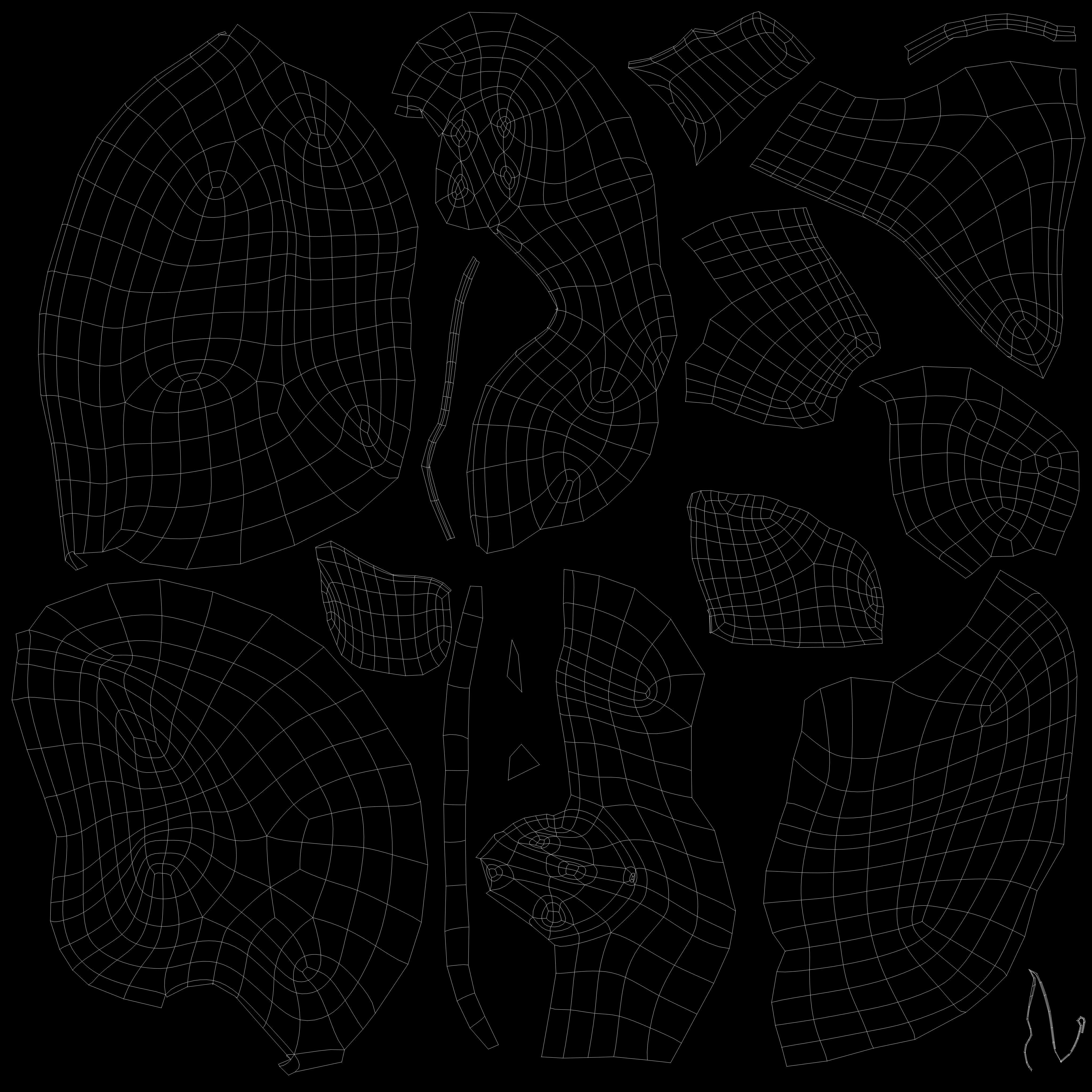 Rigged Lungs 3D model_16