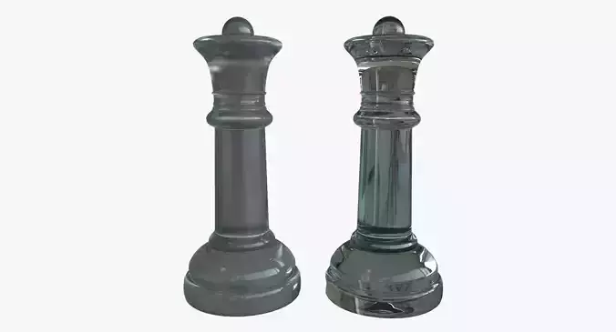 Queen Chess Pieces Glass