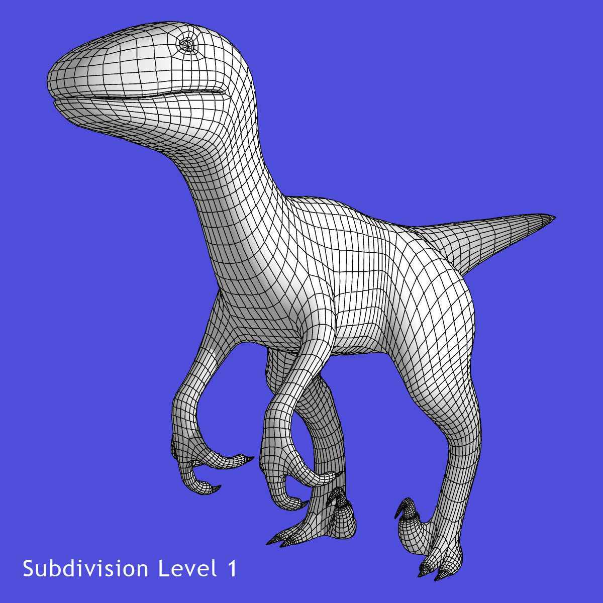 Raptor dinosaur 3D model_11