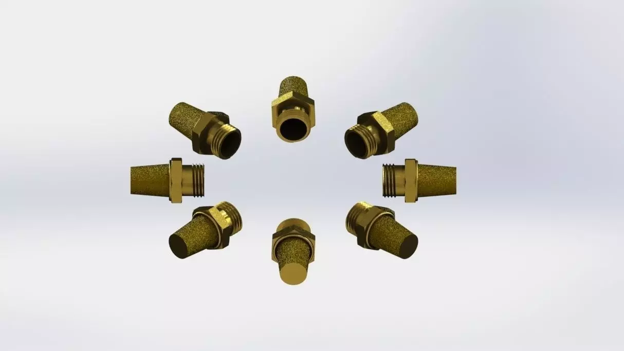 pneumatic silencer Free 3D model