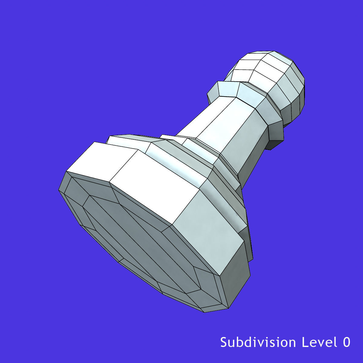 Pawn Glass Set 3D model_7