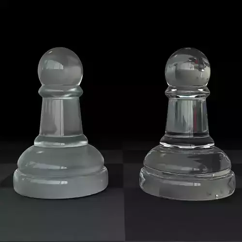 Pawn Glass Set 3D model