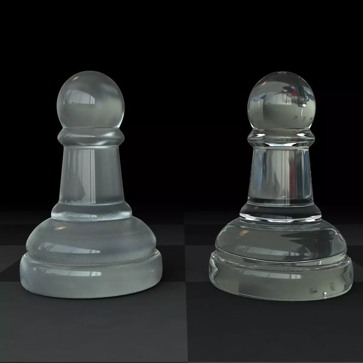 Pawn Glass Set 3D model_0