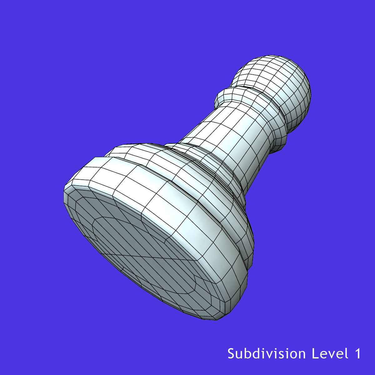 Pawn Glass Set 3D model_8