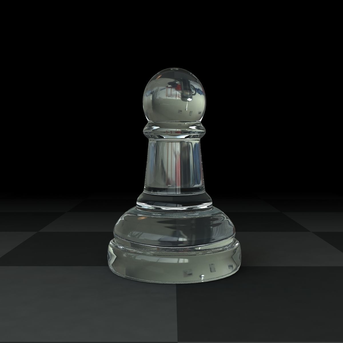 Pawn Glass Set 3D model_1