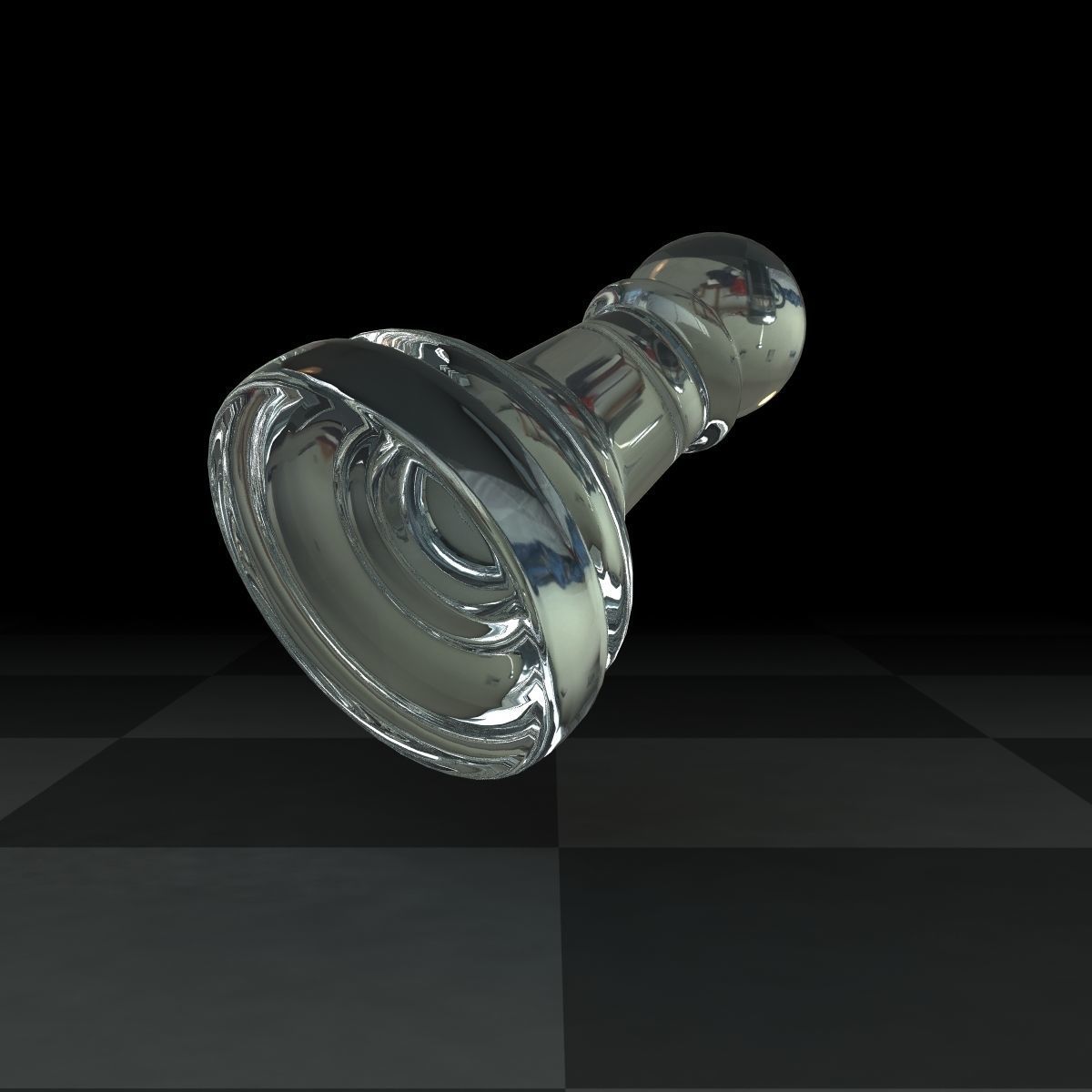 Pawn Glass Set 3D model_5