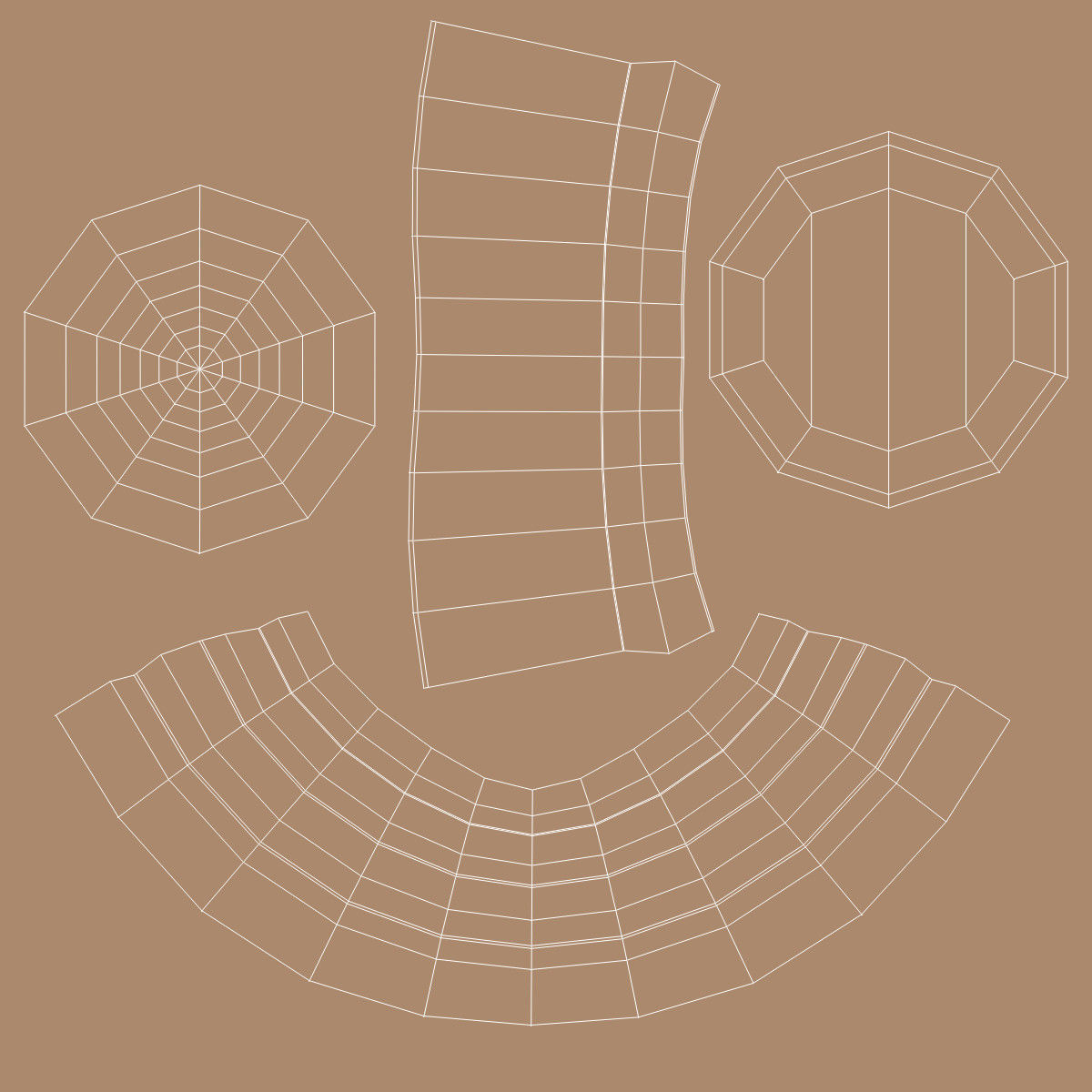 Pawn Glass Set 3D model_14