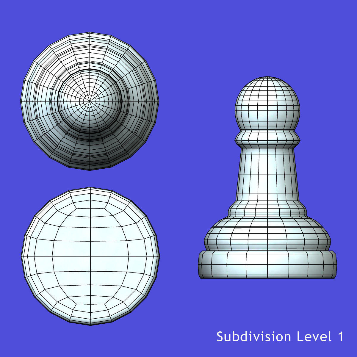 Pawn Glass Set 3D model_9