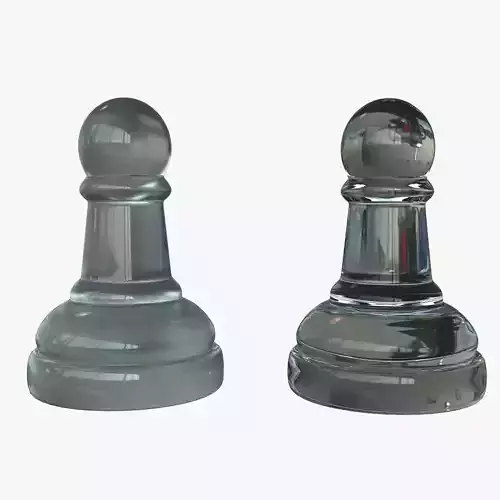 Pawn Glass Set 3D model