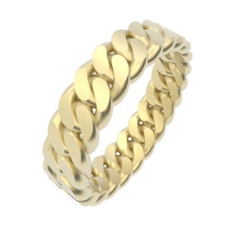 Chain Link Ring - UK Size N - 5mm Wide 3D print model