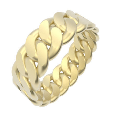 Chain Link Ring - UK Size V - 8mm Wide 3D print model