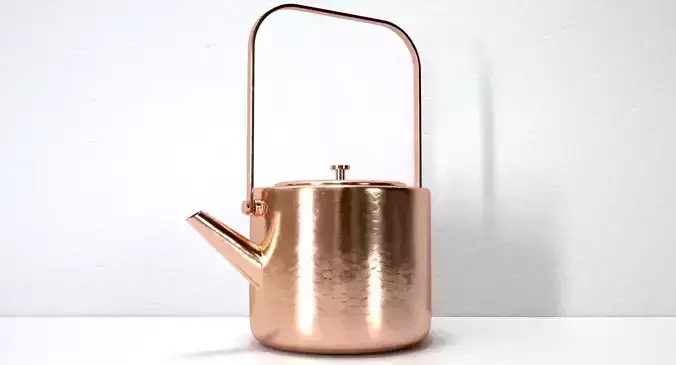 Stainless Copper Tea Kettle 3D model