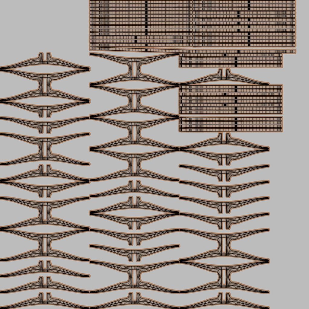 Wooden Skeleton Chair 3D model_11