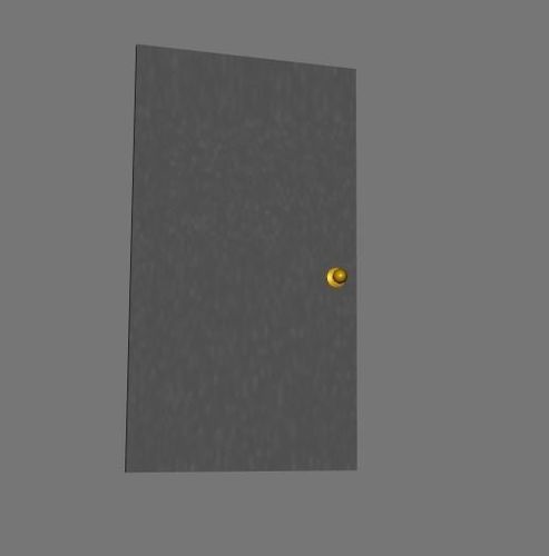 Simple Door Free low-poly 3D model