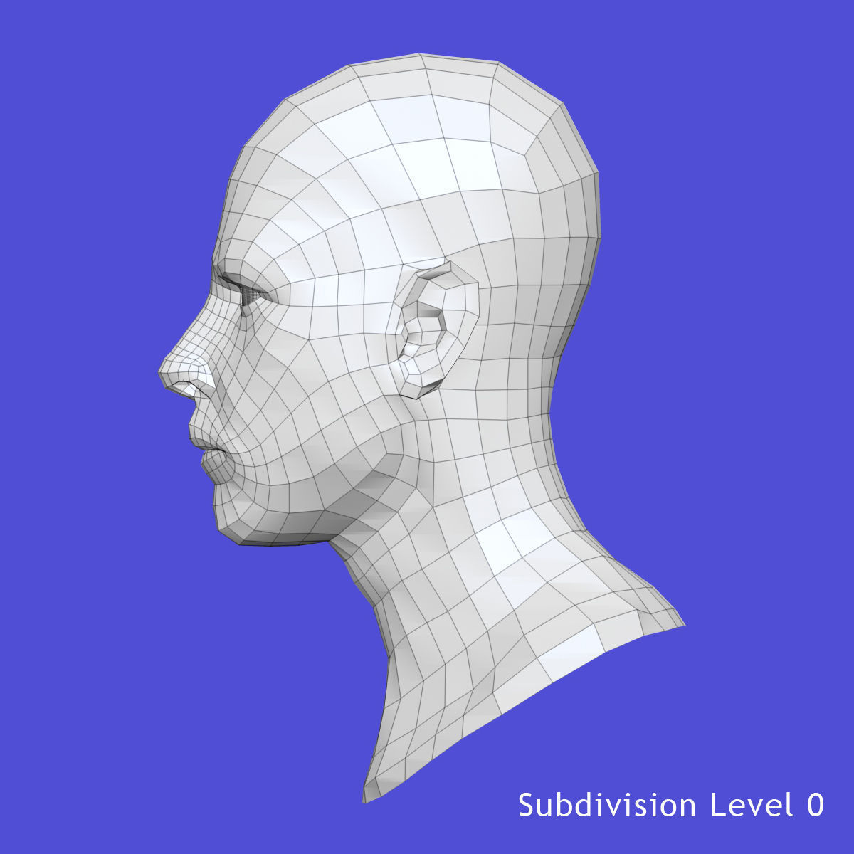 White Male Face Unrigged 3D model_14