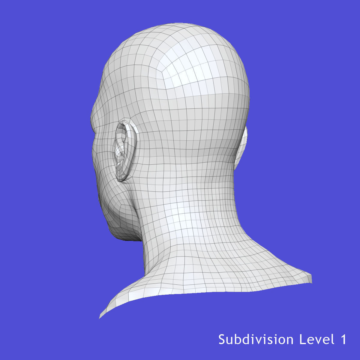 White Male Face Unrigged 3D model_18