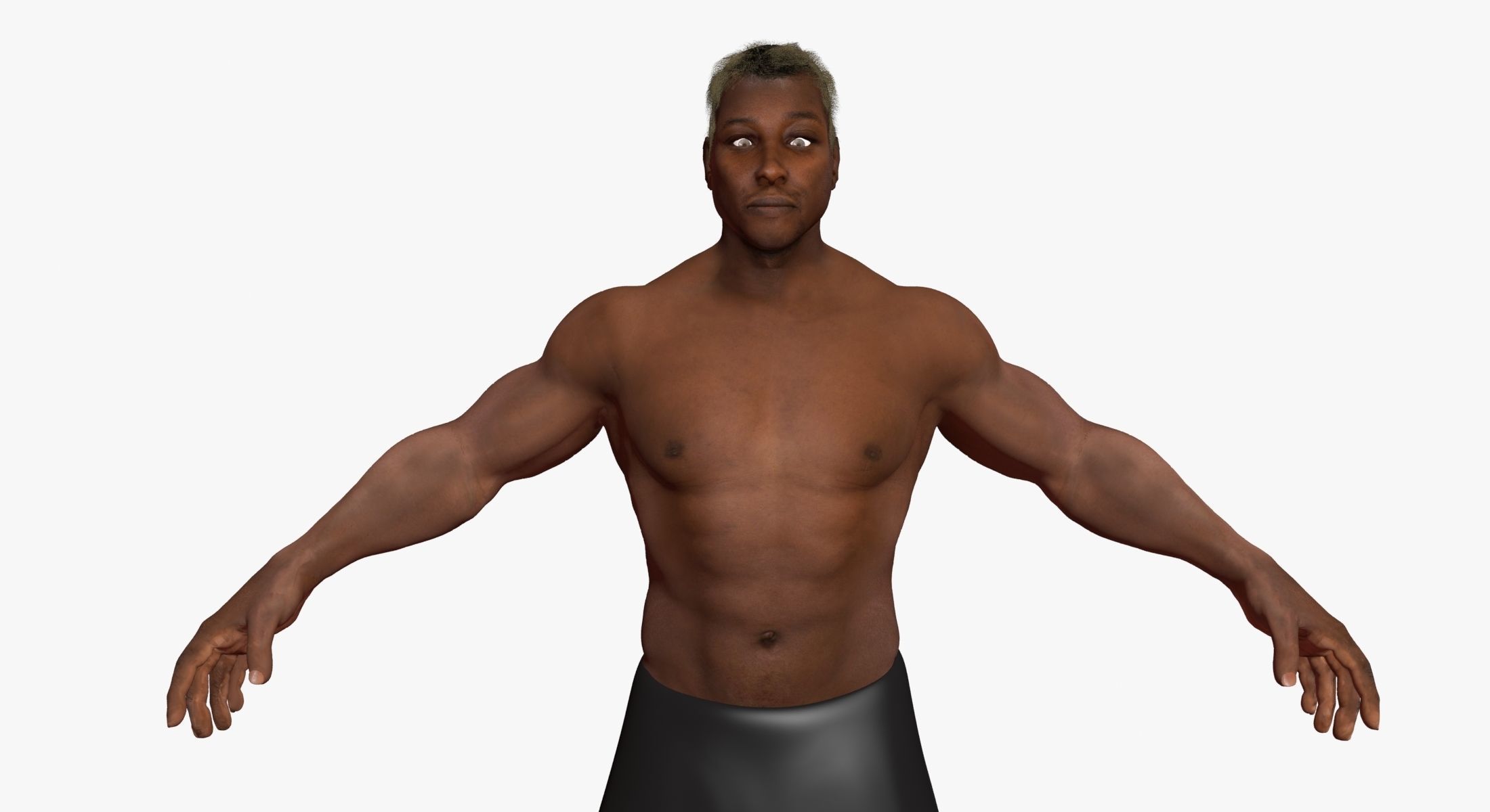 African American And White Male Characters 3D model_6