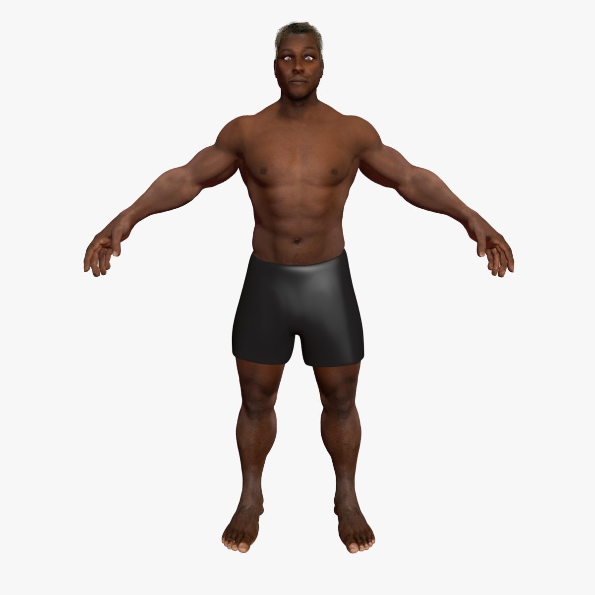 African American And White Male Characters 3D model_4