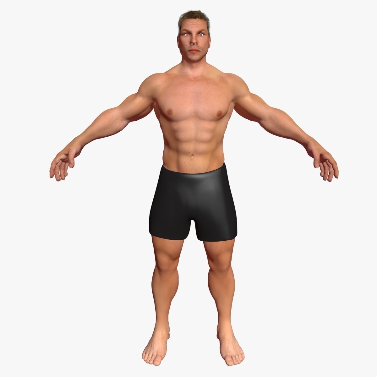 White Male Realistic Character 3D model_1