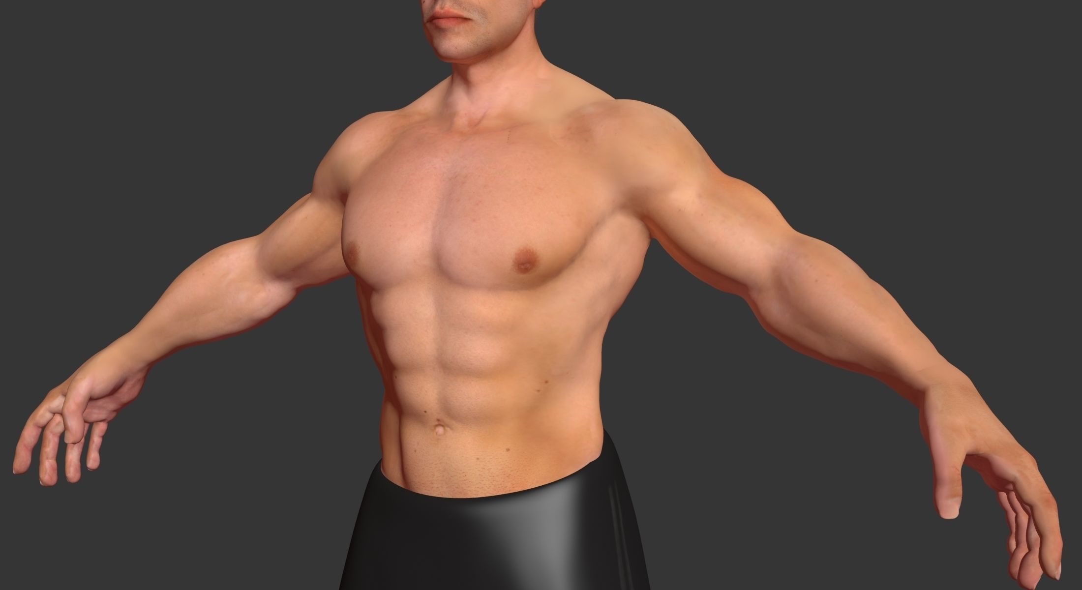 White Male Realistic Character 3D model_4