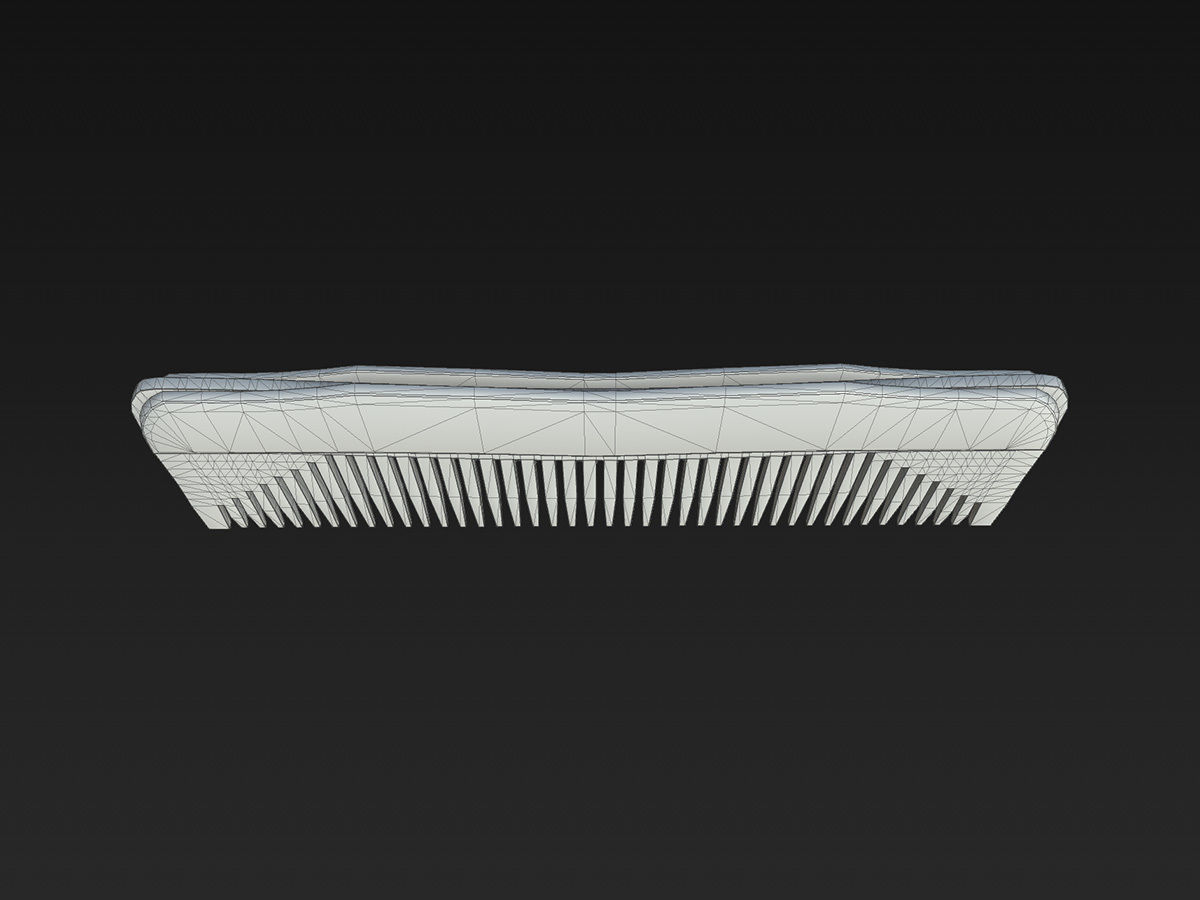 Viking comb 3D model_7