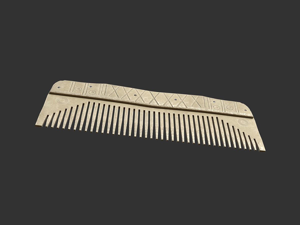 Viking comb 3D model_5