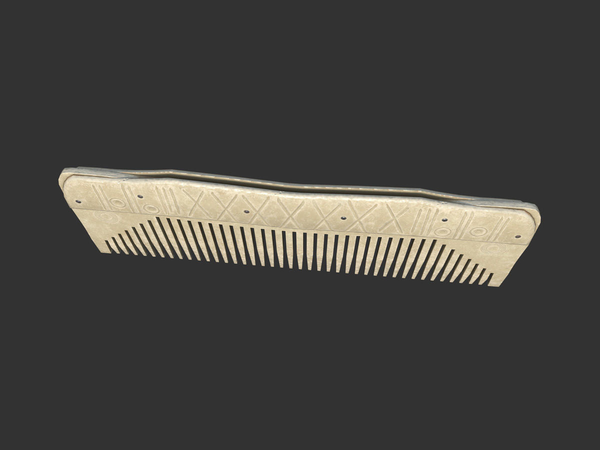 Viking comb 3D model_4