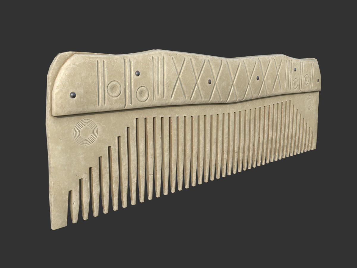 Viking comb 3D model_3