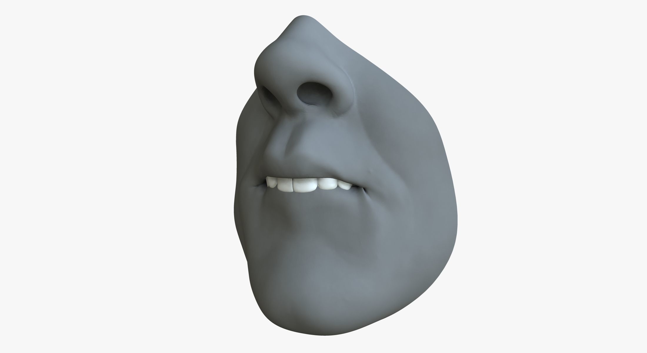 Male Mouth Rigged 3D model_6
