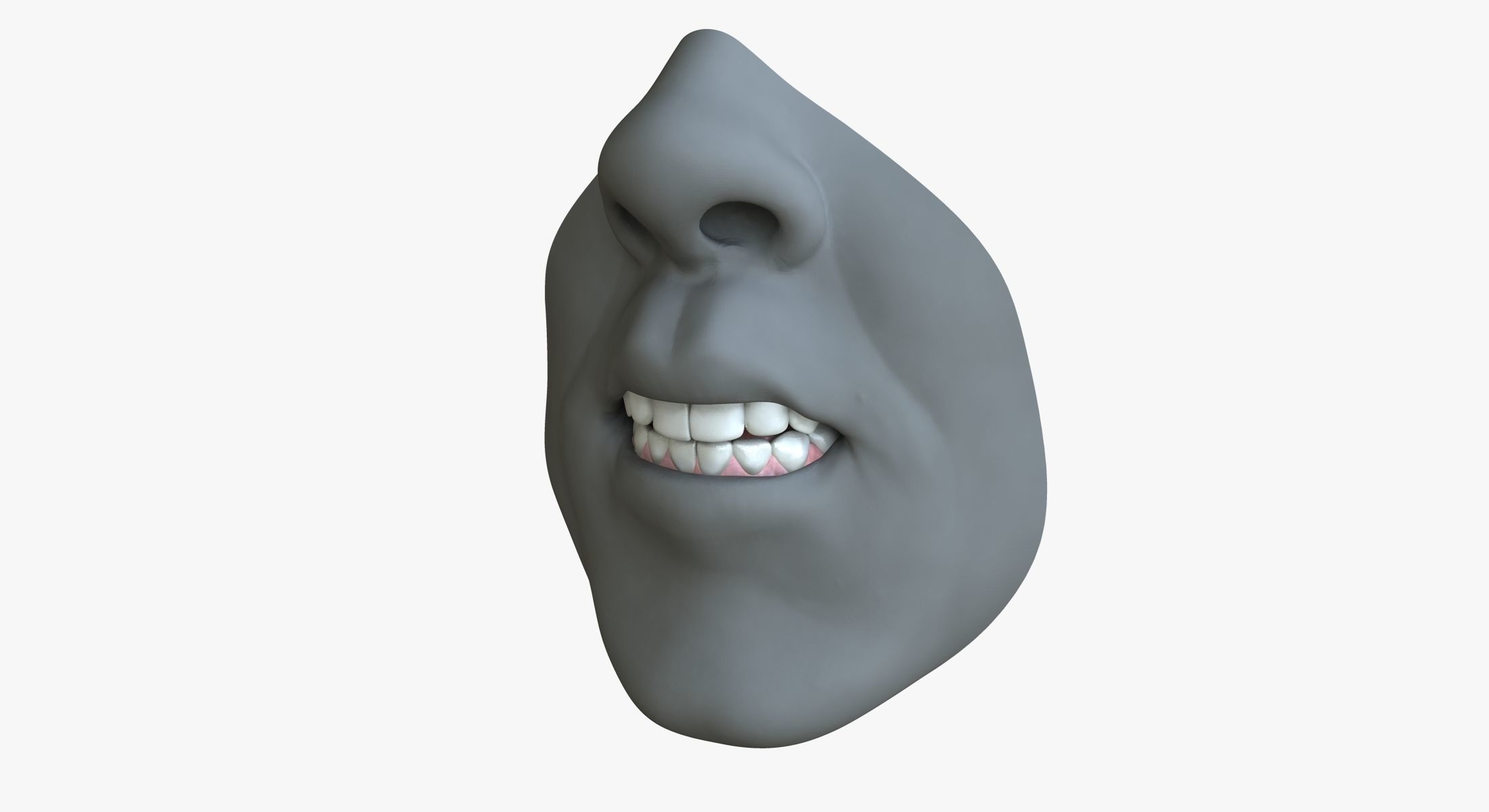 Male Mouth Rigged 3D model_10