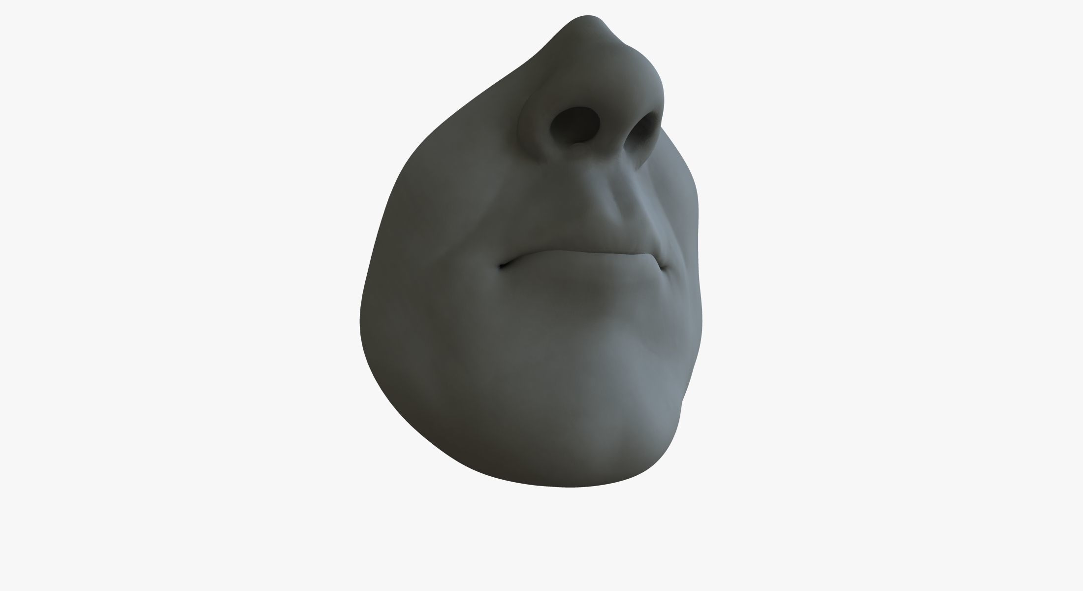Male Mouth Rigged 3D model_3
