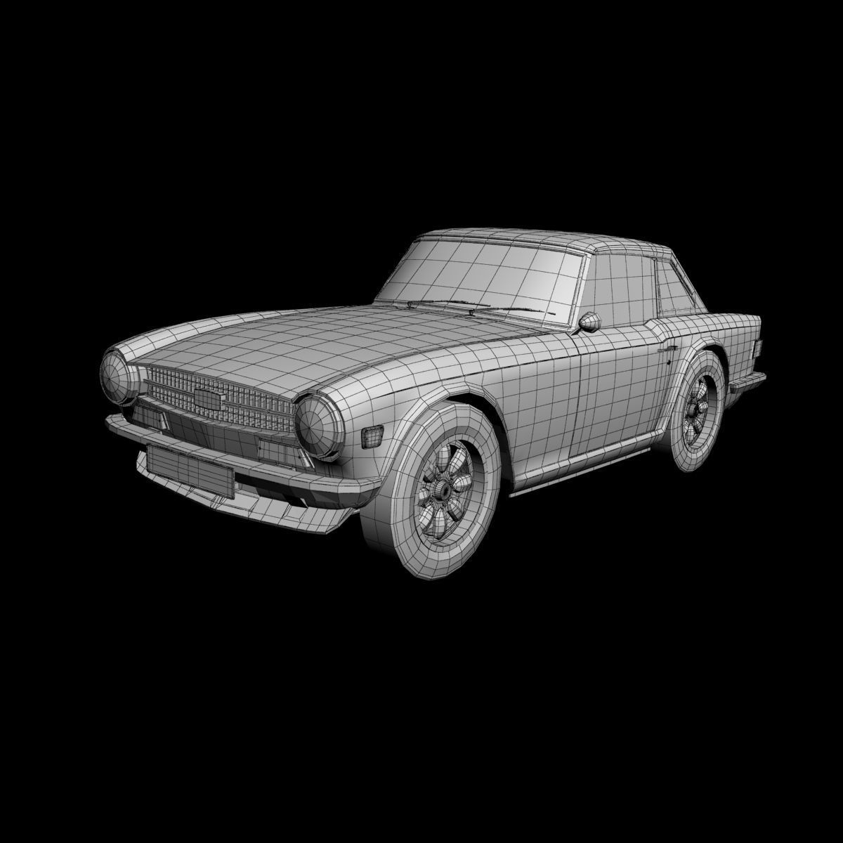Triumph TR6 3D model_14