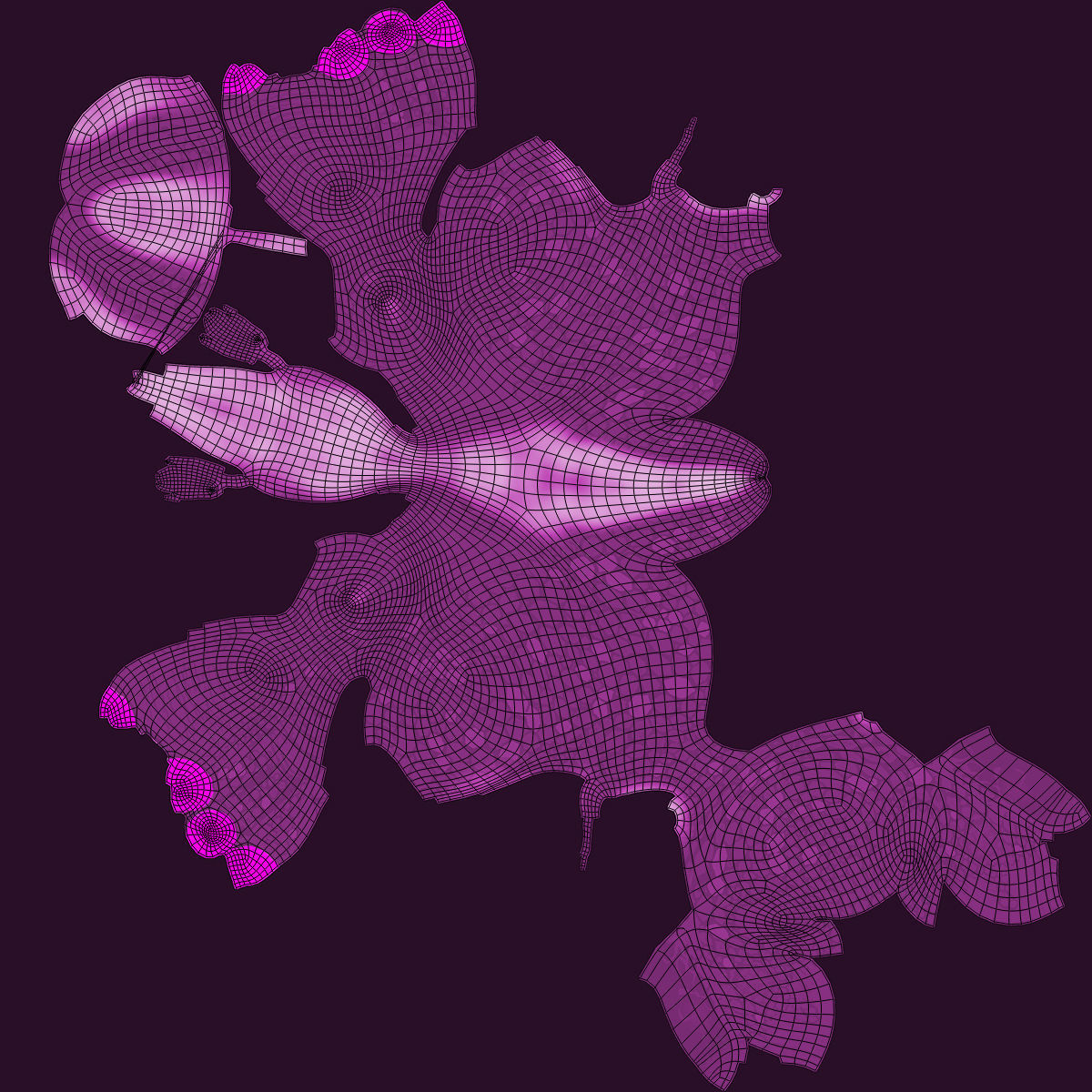 Lizzy Dinosaur Rigged 3D model_9