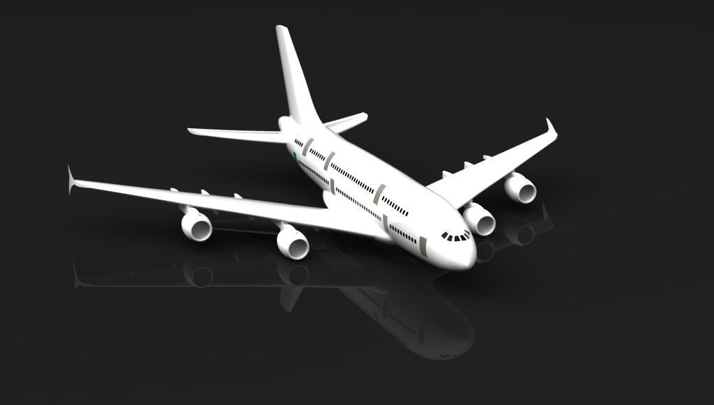 Air bus a380 3D model_1