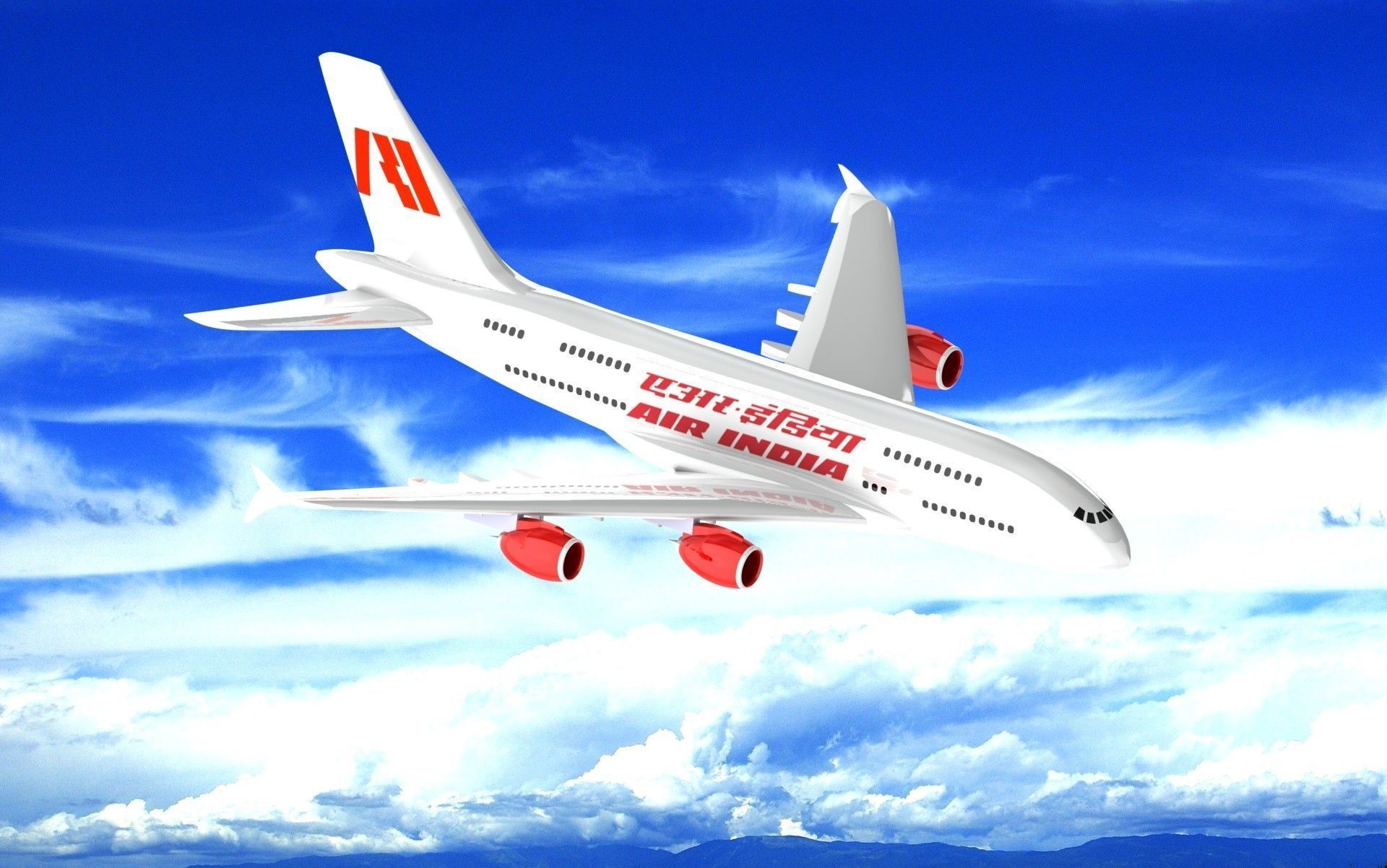 Air bus a380 3D model_3