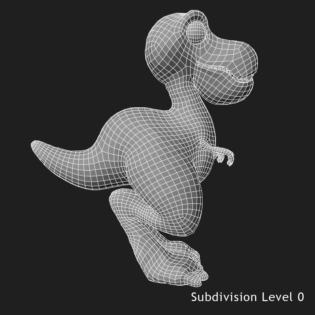 Larry and Lizzy Dinosaur Rigged 3D model_22