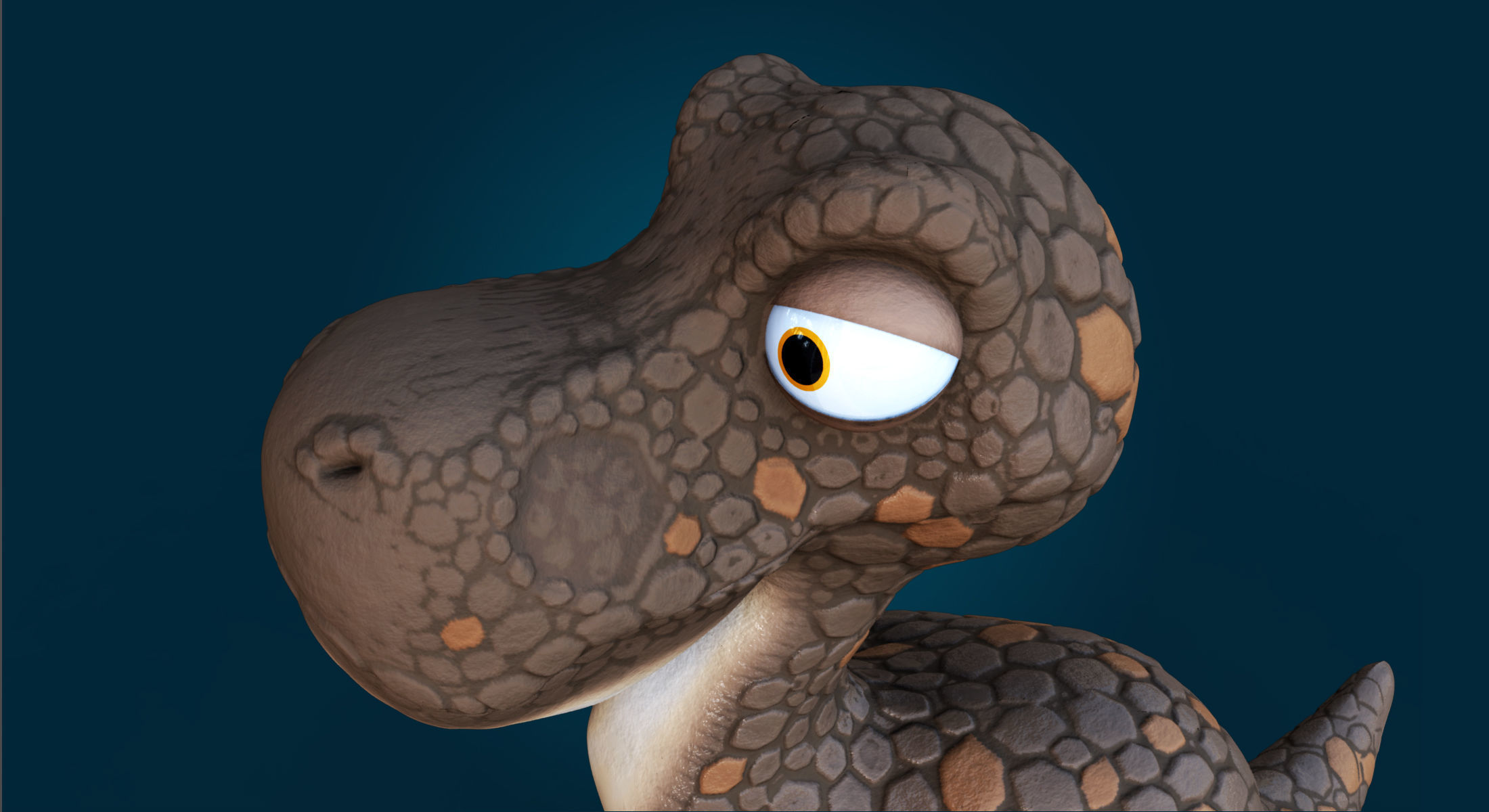 Larry and Lizzy Dinosaur Rigged 3D model_11