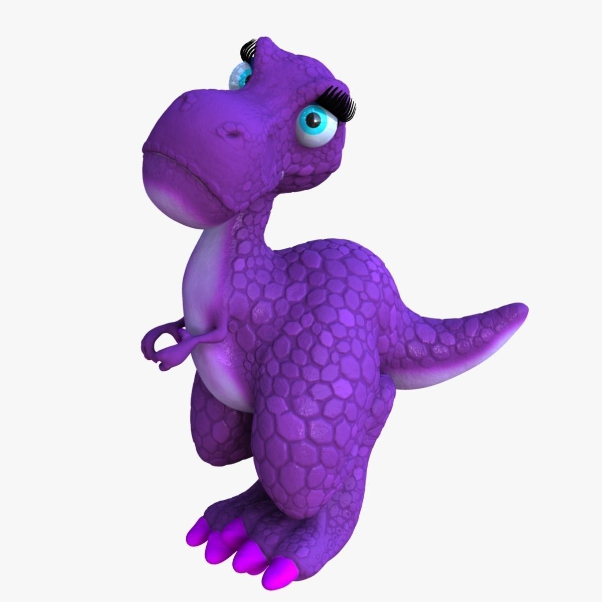 Larry and Lizzy Dinosaur Rigged 3D model_2